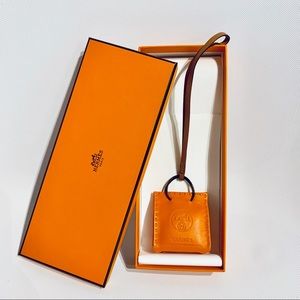 Hermes iconic orange bag bag charm